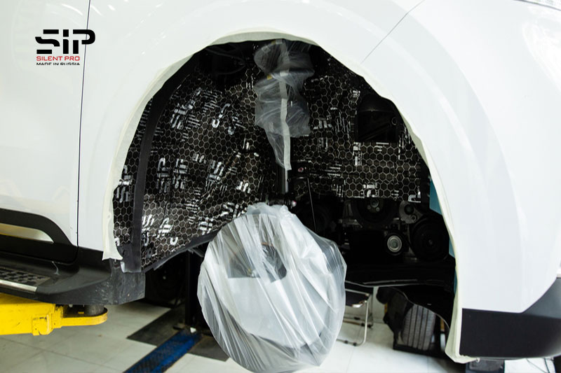 Thi công cách âm SIP PRO G hốc bánh xe