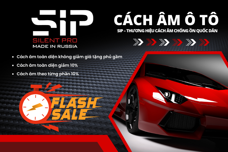 Giảm giá 10% cho tất cả các gói hoặc tặng phủ gầm khi dán cách âm ô tô