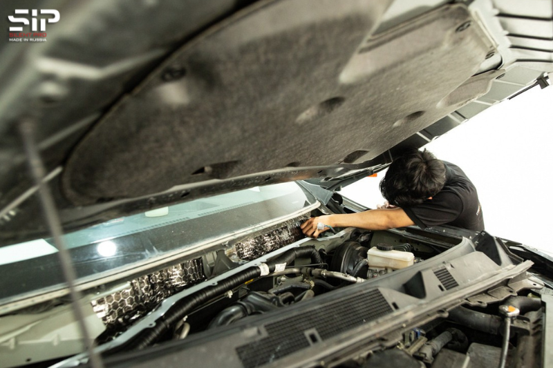 Cách âm SIP xe ô tô tại Gia Lai – Khoang máy dán vật liệu cách âm SIP