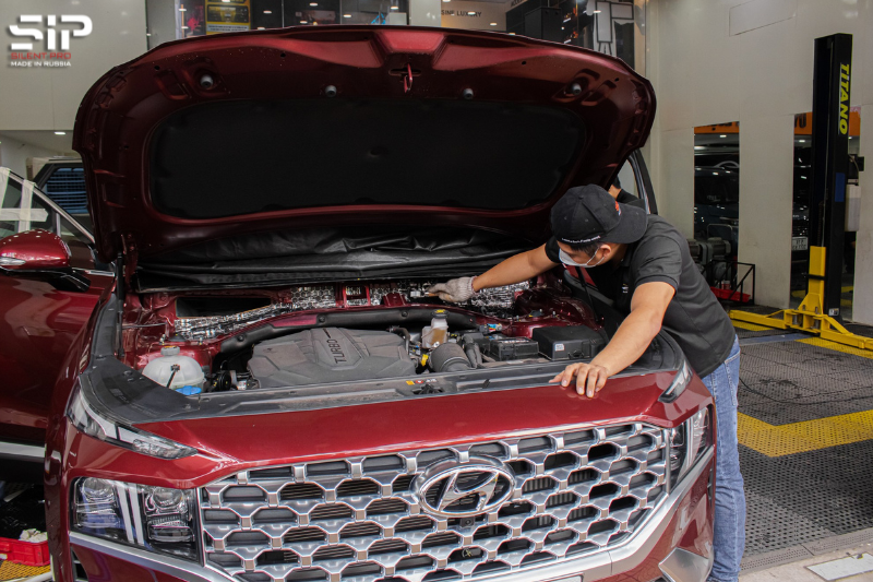 Thi công cách âm khoang máy - Cách âm SIP xe ô tô tại Đắk Nông