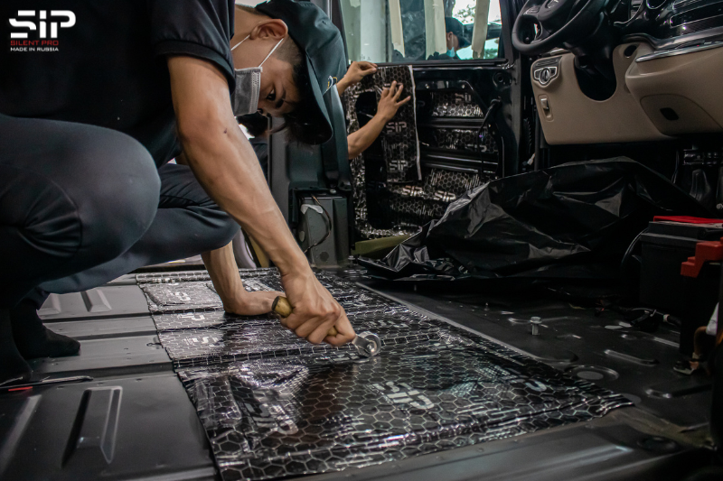 Thi công cách âm sàn xe - Cách âm SIP xe ô tô tại Đắk Nông