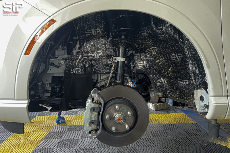 Cách âm SIP xe ô tô tại Quảng Ngãi vị trí hốc bánh