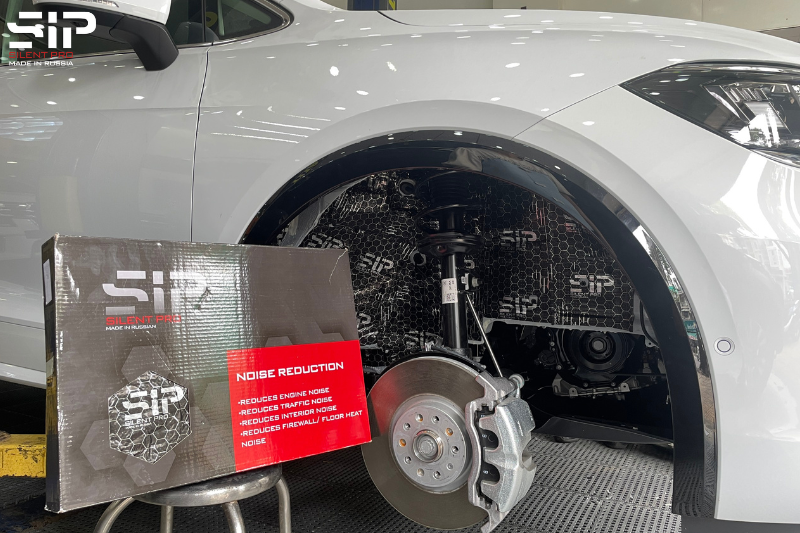 Thi công hốc bánh xe bằng SIP - Cách âm SIP xe ô tô tại Quảng Nam