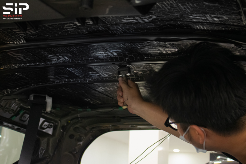 Cách âm SIP xe ô tô tại Thanh Hóa khu vực trần